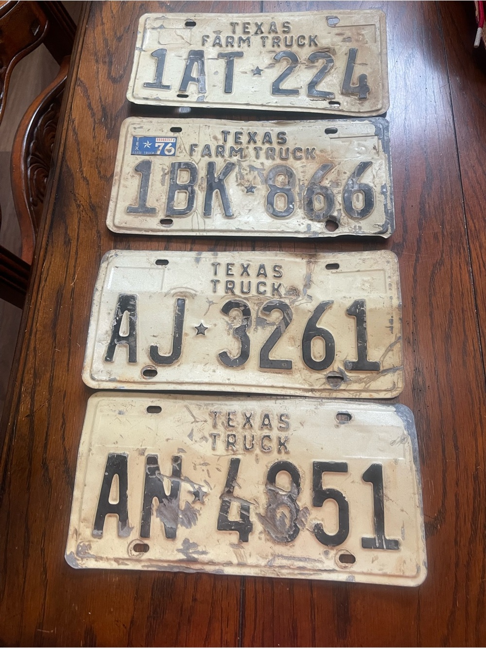 Vintage 1975 Texas Farm Truck license plates
